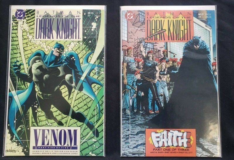 DARK KNIGHT BATMAN 5PC (VF) ANNUAL, CITIZEN WAYNE, VENOM, FAITH 1991-94 