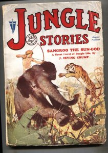 Jungle Stories Pulp #1 August 1938-Rare Pulp Magazine-First issue