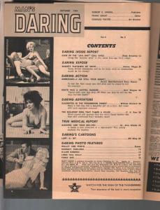 Man's Daring 10/1964-spicy Arab woman-jail-bait call girls-VG