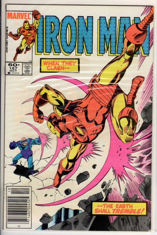 Iron Man #187 Newsstand Edition (1984) 9.2 NM-