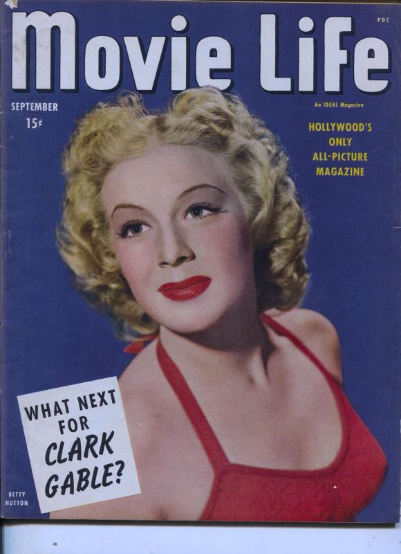 Movie Life-Betty Hutton-Betty Grable-Marlene Dietrich-Red Skelton -Sept-1944