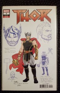 Thor #1 1:10 Russell Dauterman Design Variant Cover (2018) nm-