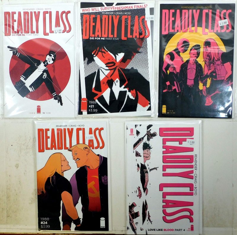 Deadly Class Lot of 5 #18, 21, 23, 24, 35 (2016) Image Comics 1st Print