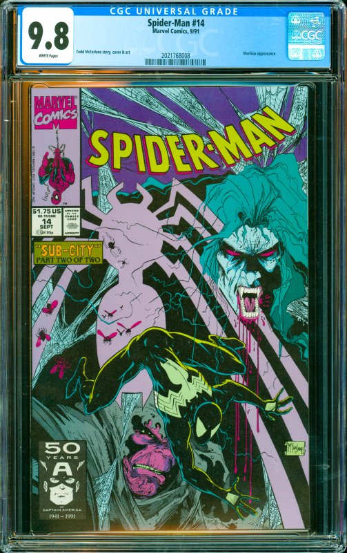 Spider-Man #14 CGC Graded 9.8 Morbius appearance.