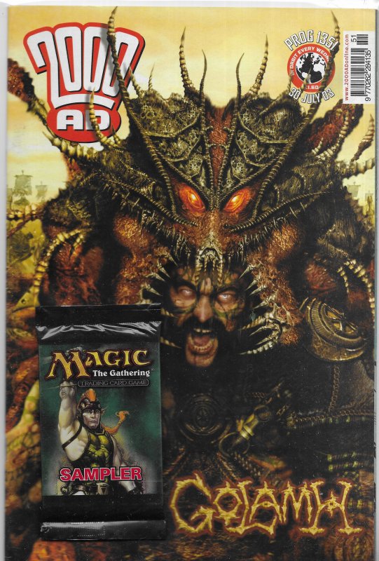 2000 AD #1351 FN Judge Dredd, Strontium Dog, Slaine, MTG cards on cover