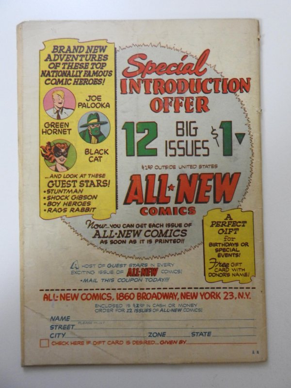 All New Comics #13 VG- Condition! tape on spine, tape interior front cover