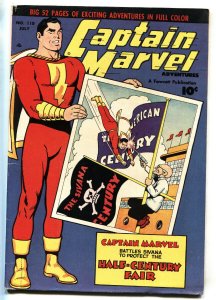 CAPTAIN MARVEL ADVENTURES #110-1950-FAWCETT-SHAZAM-golden age comic FN