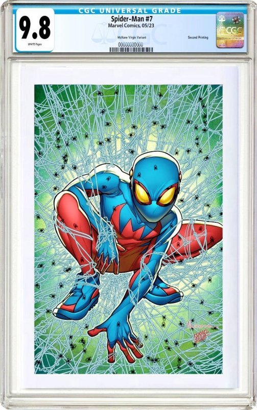 SPIDER-MAN #7 HOT! 1st APP SPIDER-BOY CGC 9.8 McKONE EXCLUSIVE VIRGIN VARIANT