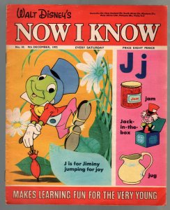 Walt Disney's Now I Know #10 1972-U.K.-comic style art-Jiminy Cricket-VG