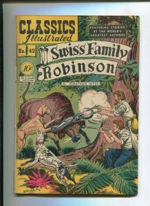 CLASSICS ILLUSTRATED #42 (4.5) SWISS FAMILY ROBINSON 1ST PRINT