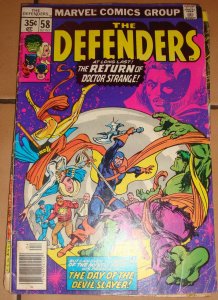 Defenders #58 Ed Hannigan, Klaus Janson Cover & Art Avengers