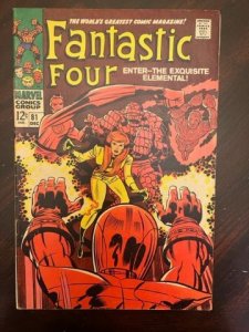 Fantastic Four #81 (1968) - VF- -Crystal Joins Group