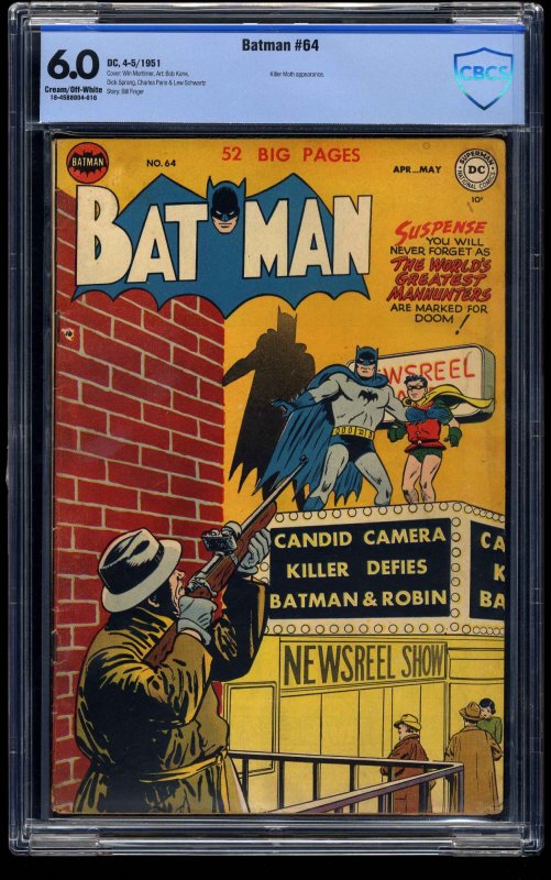 Batman #64 CBCS FN 6.0 Cream To Off White