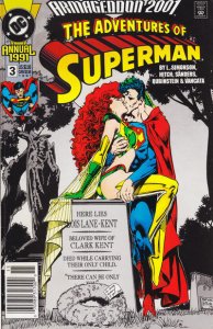 Adventures of Superman Annual #3 (Newsstand) FN ; DC | Armageddon 2001 Kiss Cove