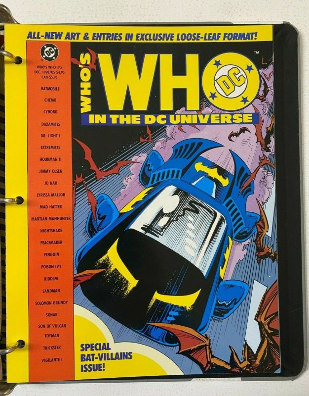 Who's Who in the DC Universe lot 7 pieces 6.0 FN (1990) Binder +  