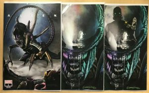 Alien #1 Greg Horn Exclusive 3 Book Set Dress Virgin & Virgin w/ Space Marine