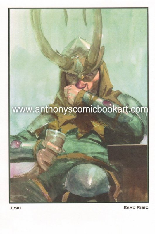 Drunk Loki Print - 2014 Signed by Esad Ribic