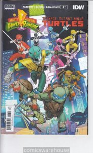 POWER RANGERS TEENAGE MUTANT NINJA TURTLES (2019 BOOM) #1 2ND PRINT CVR BMB8KK