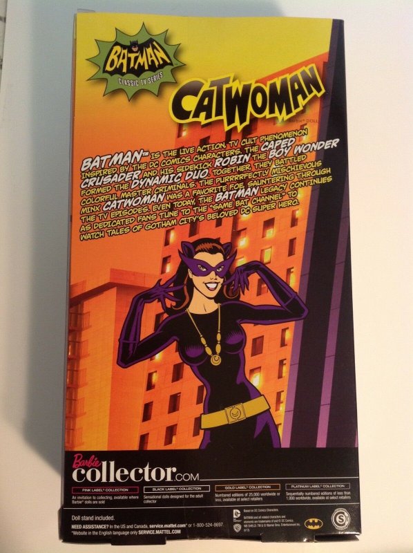 Barbie Collector Batman 66 Classic TV Series Catwoman doll Mint in sealed box