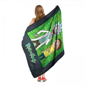 Rick & Morty Rick Investigates Blanket 46W x 60L