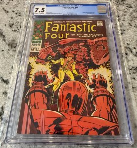 Fantastic Four # 81 CGC Graded 7.5 Marvel Comic Book 1968 Stan Lee J. Kirby JH33