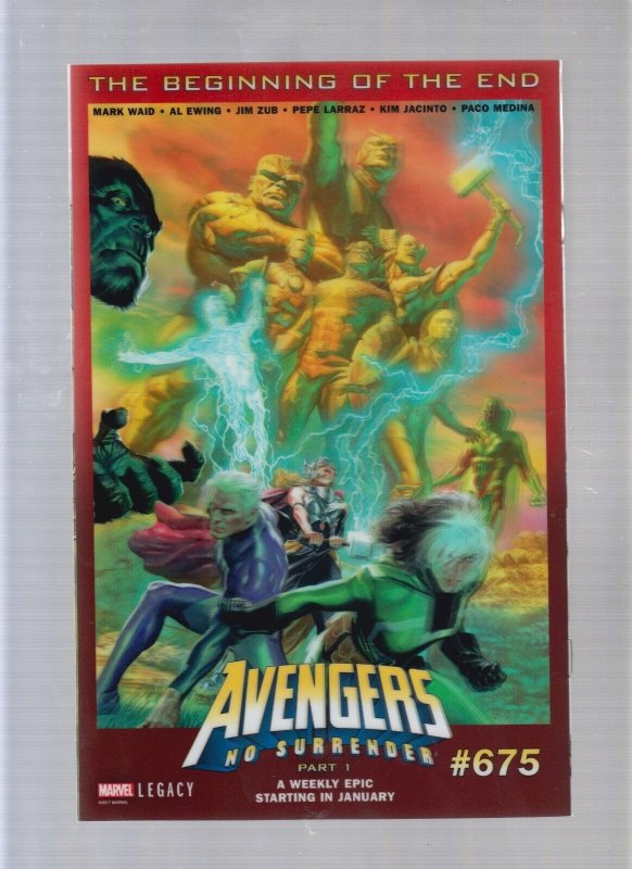Avengers #672 - 2nd Print Lenticular Cover! (9.0) 2017