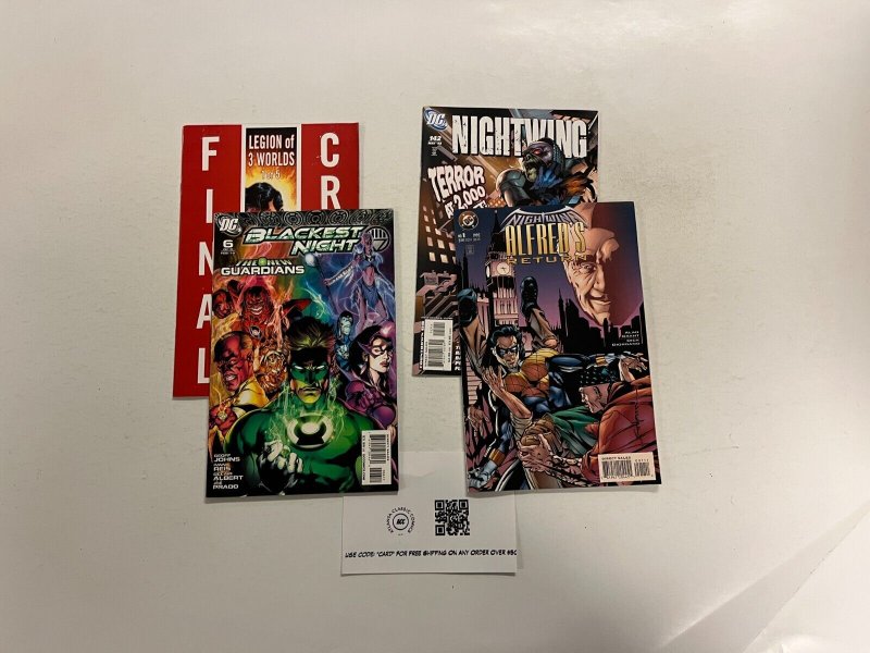 4 DC Comics Blackest Night #6 Final Crisis #1 Nightwing #142 Alfred #1 21 JW14