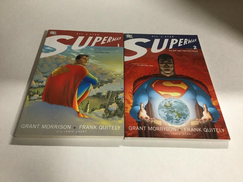 All Star Superman Volume 1 2 Lot Nm Near Mint DC Comics SC TPB