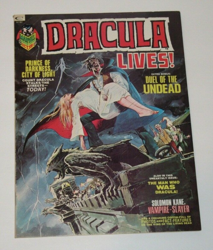 Dracula Lives! #3 Magazine 2nd App Soloman Neal Adams Cover October 1973 Marvel