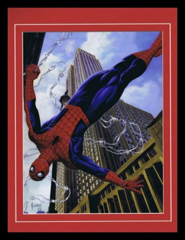 Spider-Man Peter Parker Framed 11x14 Marvel Masterpieces Poster Display  