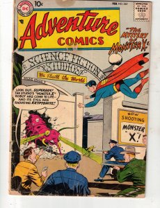 Adventure Comics #245 (1958) Superboy vs Monster X Aquaman, Green Arrow! VG- Wow