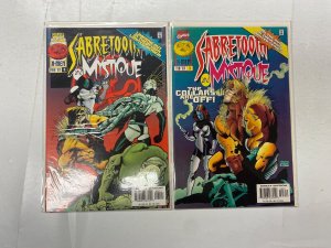 4 Sabertooth Mystique MARVEL comic books #1 2 3 4 59 RC10