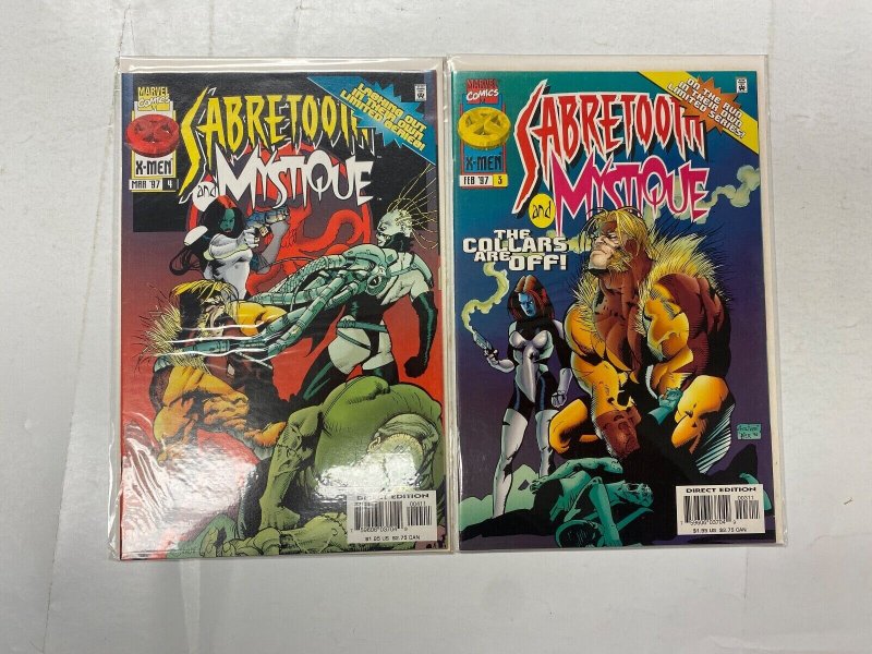 4 Sabertooth Mystique MARVEL comic books #1 2 3 4 59 RC10