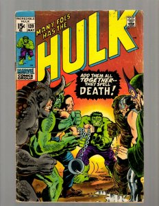 Incredible Hulk # 140 VG Marvel Comic Book Avengers Thor Captain America JK7