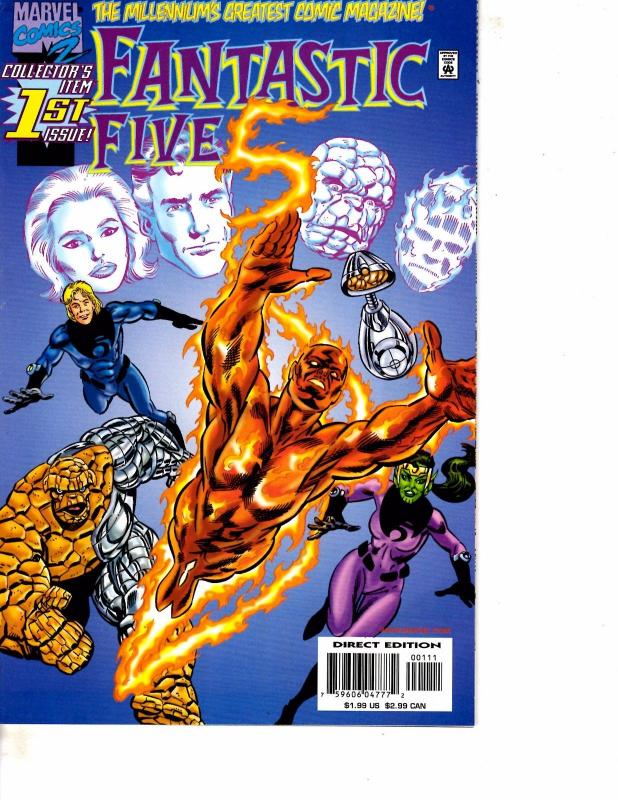 Lot Of 2 Marvel Comic Books Fantastic Five #1 and 2099 Unlimited #4 ON12