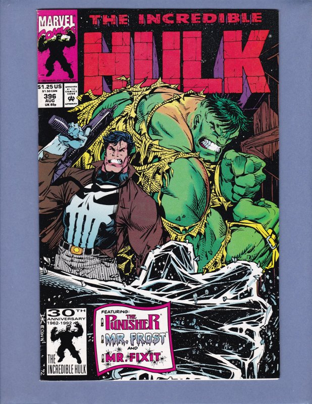 Incredible Hulk #396 VF Punisher Marvel 1992