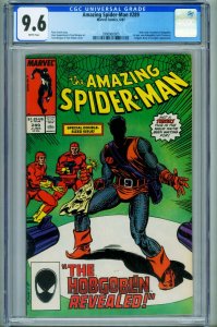 AMAZING SPIDER-MAN #289 CGC 9.6--Hobgoblin--comic book--3990900005