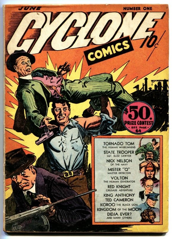 Cyclone Comics #1-1940-First issue-Human Whirlwind-comic book