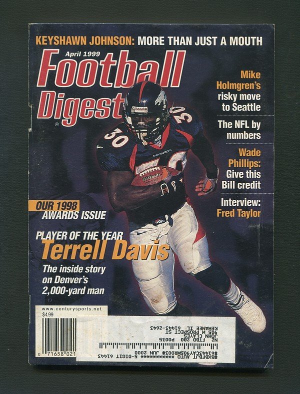 Football Digest / Terrel Davis / April 1999