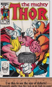 THOR #338 (Dec 1983) NM+ 9.6, white! 2nd Beta Ray Bill