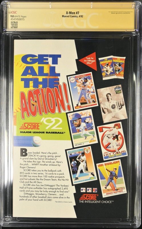 X-Men (1992) #7 (CGC SS 9.8) Signed Jim Lee  * Marvel comics *Scott Lobdell