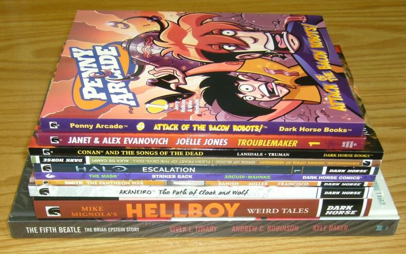 Lot of (10) Dark Horse TPBs/HCs - hellboy - the mask - conan - (value: $203)