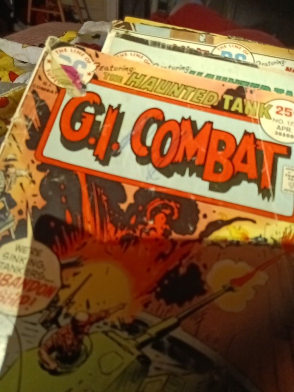 G.I Combat 7 Issue DC Bronze Age Comics Lot Run Set Haunted Tank Collection