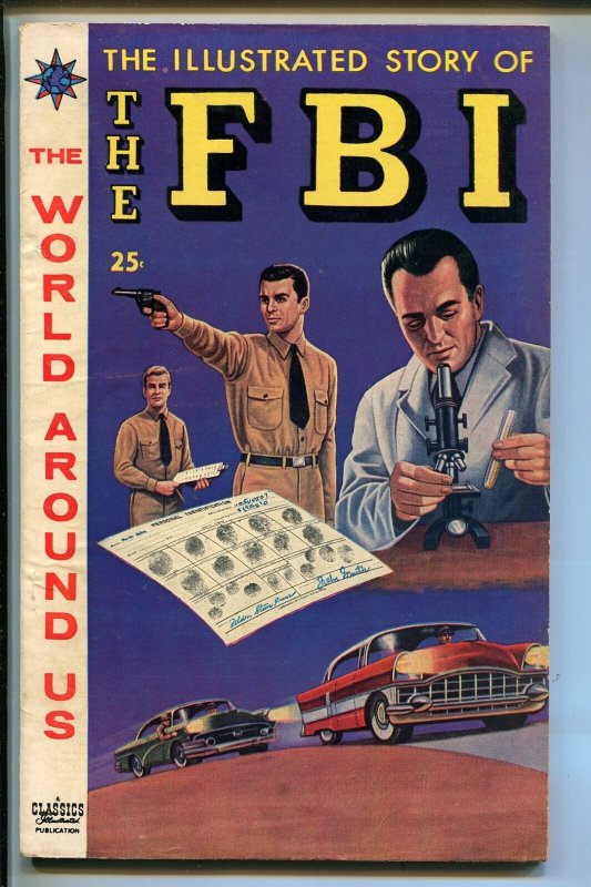 WORLD AROUND US #6 1959 # ILLUSTRATED HISTORY OF FBI-FDR-HOOVER-fn/vf