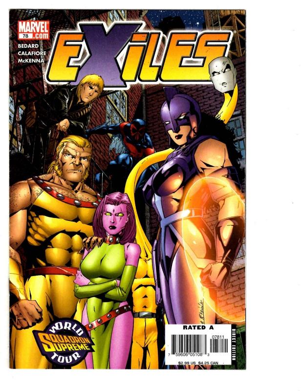 5 Exiles Marvel Comic Books # 76 77 78 79 80 X-Men Nick Fury Fantastic Four BH31