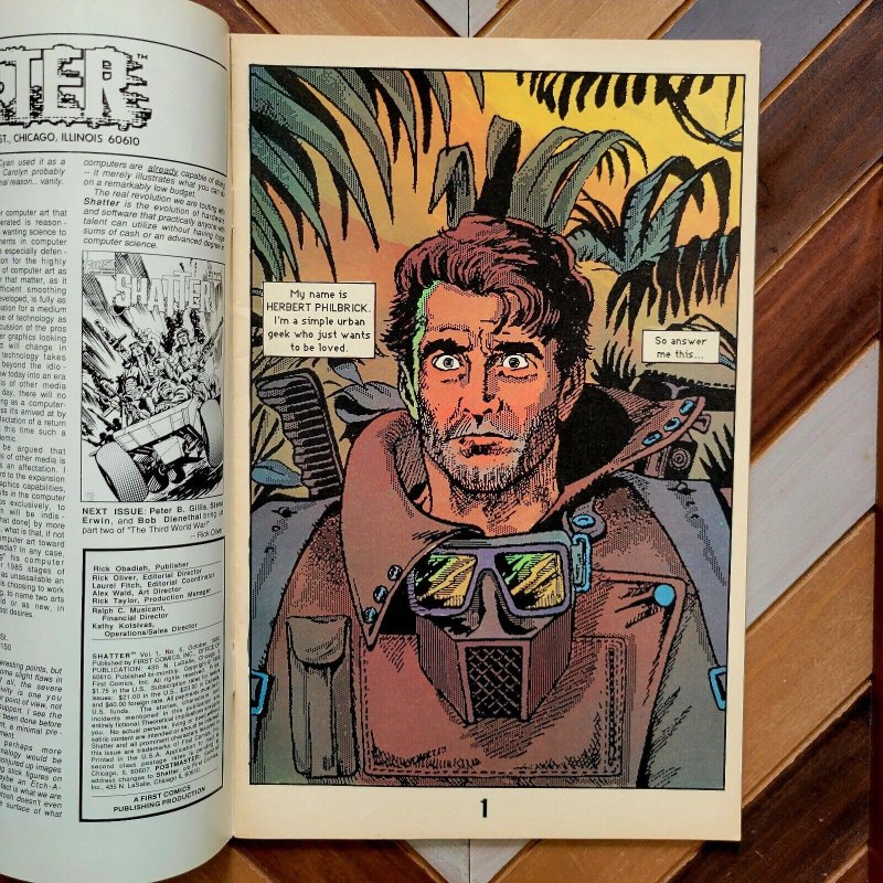 SHATTER #5 (First Publishing 1985) First Comic Done 100% Digital 3rd World War