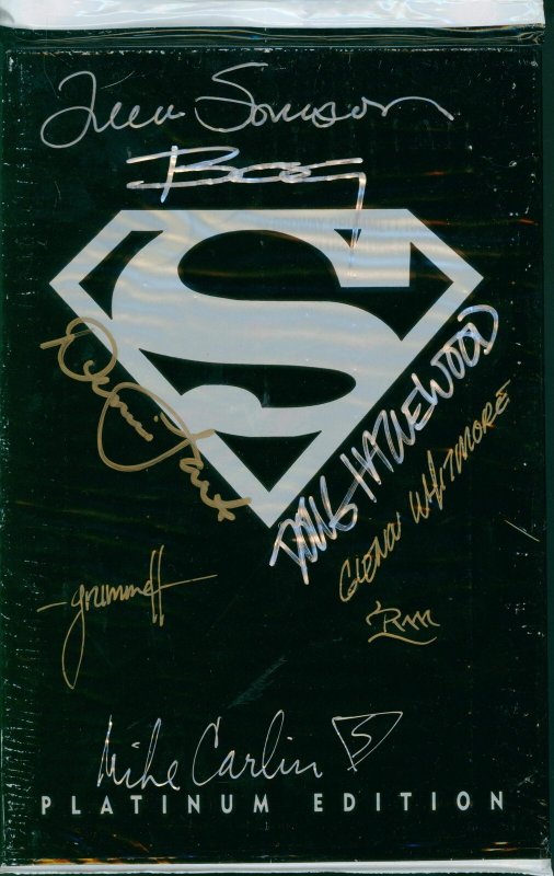 SIGNED 7 SIGNATURES Adventures of Superman 500 PLATINUM Edition Sealed in Bag