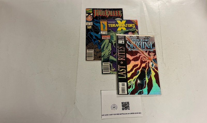 3 Marvel Comics Doctor Strange 75 Terminators X Fool Killer 1 60 JW36