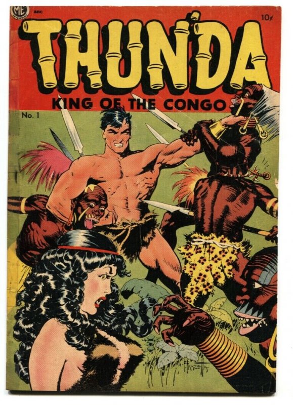 Thunda #1 Thun'da Frank Frazetta art Good Girl Art 1952 - Restored