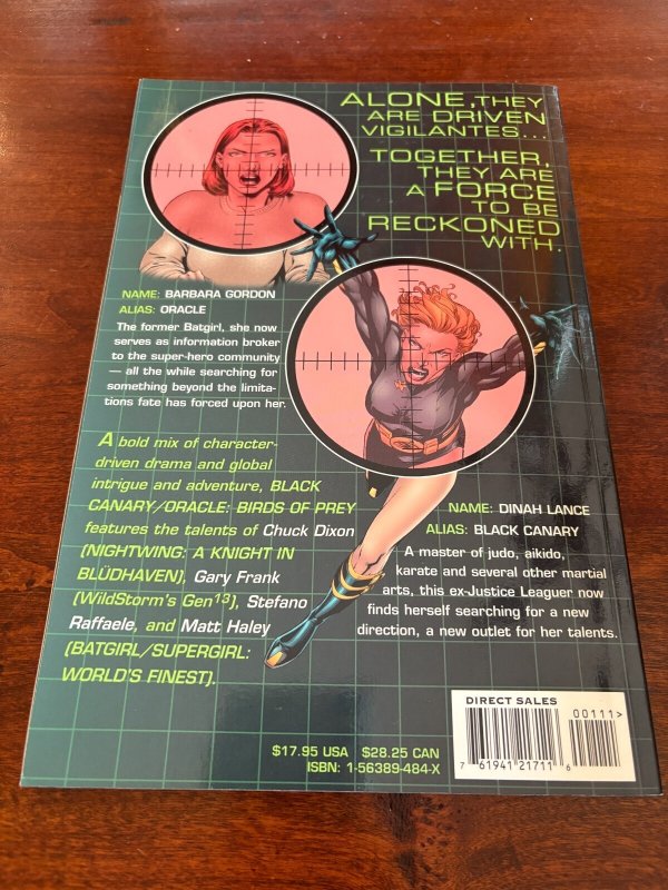 Black Canary Oracle Birds Of Prey DC Comics TPB Graphic Novel Comic Book 4 J300